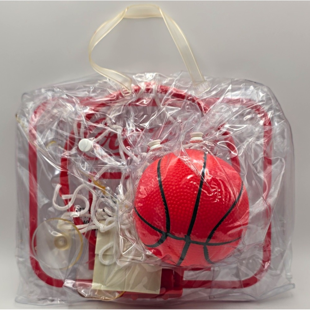 Coca-Cola Mini Basketball Hoop Game Set w/ Backboard, Net & Ball Clear Bag